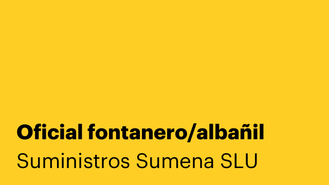 Oficial fontanero/albañil