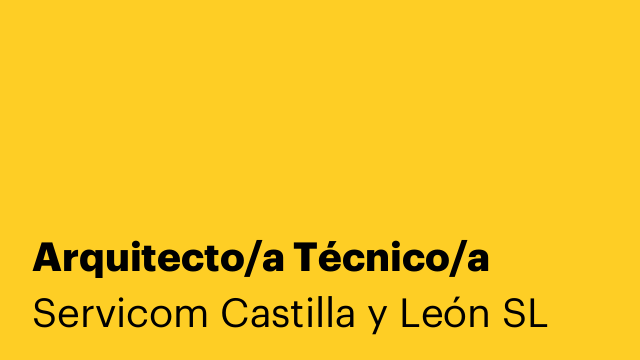 Arquitecto/a Técnico/a