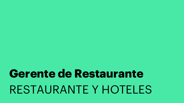 Gerente de Restaurante