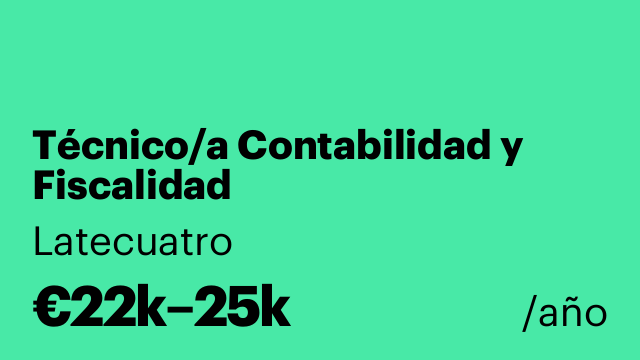 Técnico/a Contabilidad y Fiscalidad