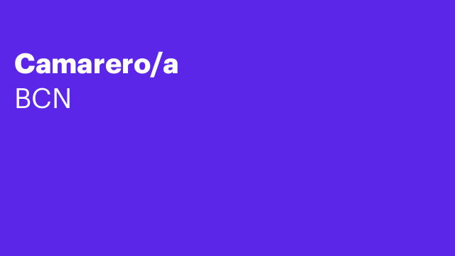 Camarero/a