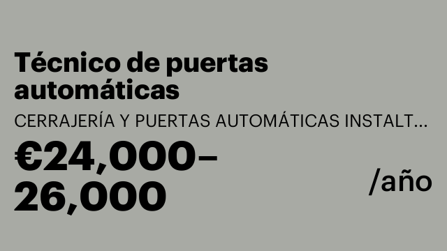 Técnico de puertas automáticas