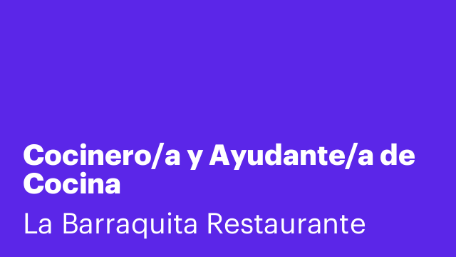 Cocinero/a y Ayudante/a de Cocina