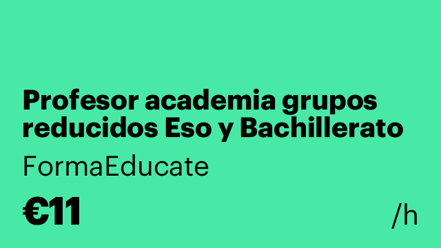 Profesor academia grupos reducidos Eso y Bachillerato ciencias