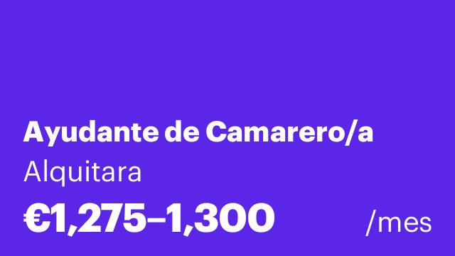 Ayudante de Camarero/a