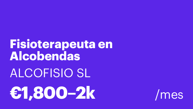 Fisioterapeuta en Alcobendas