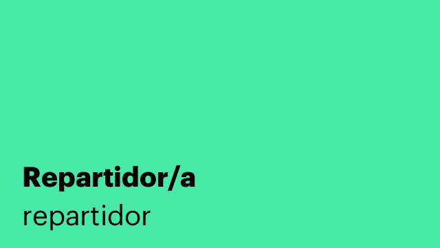 Repartidor/a