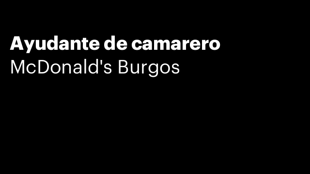 Ayudante de camarero