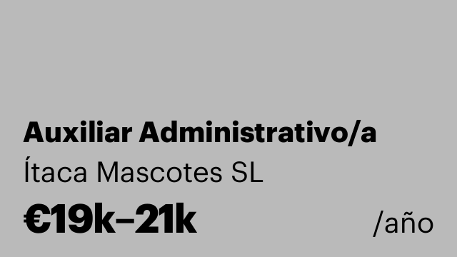 Auxiliar Administrativo/a
