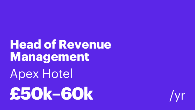 Head of Revenue Management