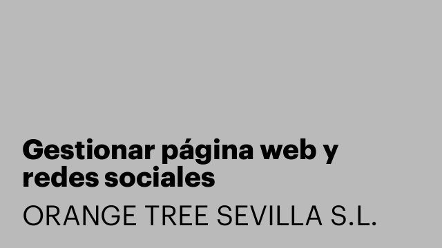 Gestionar página web y redes sociales