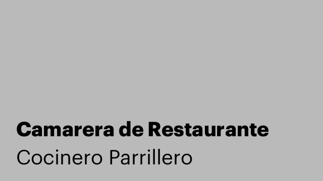 Camarera de Restaurante