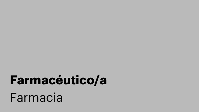 Farmacéutico/a