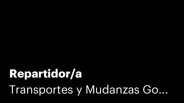 Repartidor/a