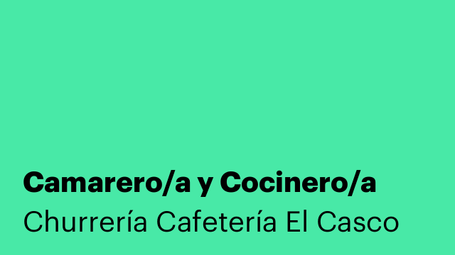 Camarero/a y Cocinero/a