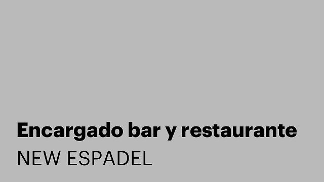 Encargado bar y restaurante