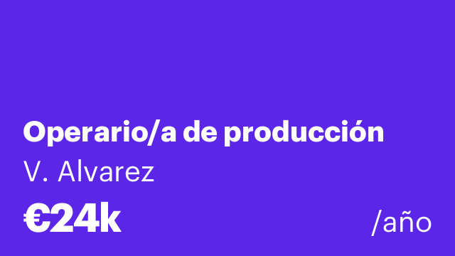 Operario/a de producción