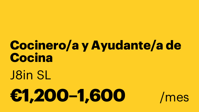 Cocinero/a y Ayudante/a de Cocina