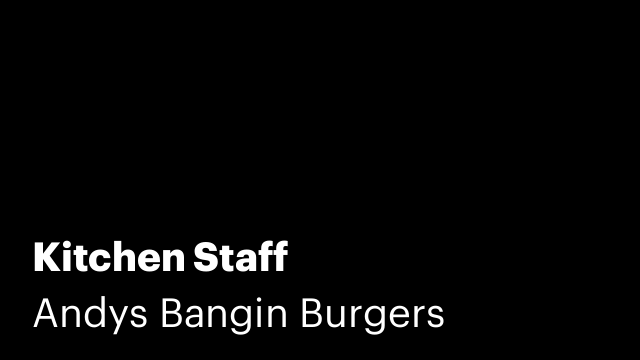 Kitchen Staff
