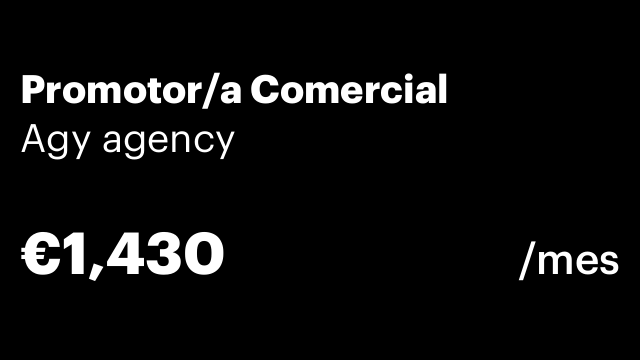 Promotor/a Comercial
