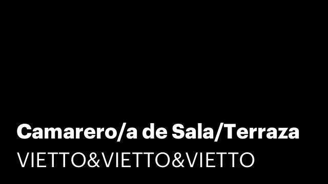 Camarero/a de Sala/Terraza