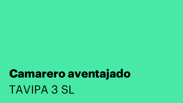 Camarero aventajado