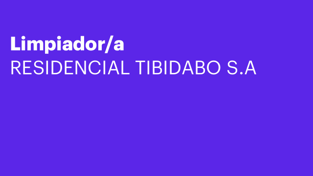 Limpiador/a