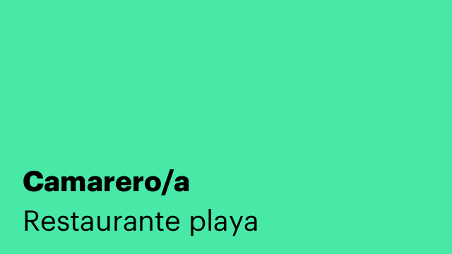 Camarero/a