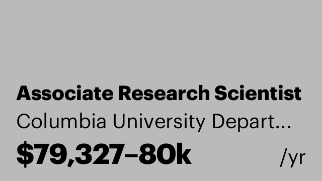Associate Research Scientist