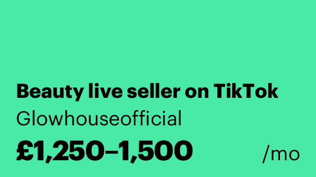 Beauty live seller on TikTok