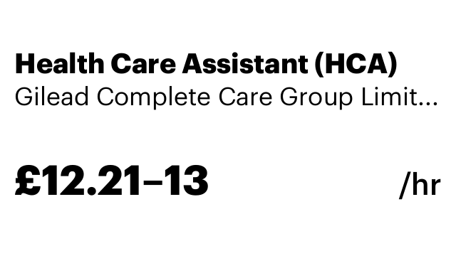 Health Care Assistant (HCA)