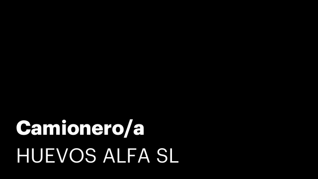 Camionero/a