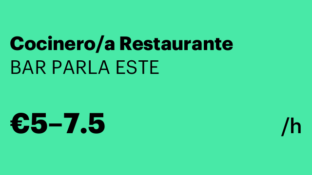 Cocinero/a Restaurante