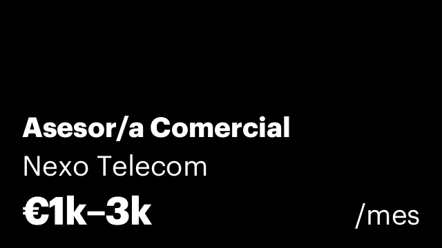 Asesor/a Comercial