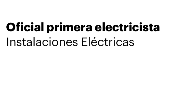 Oficial primera electricista
