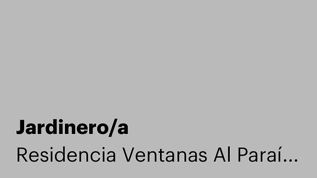 Jardinero/a