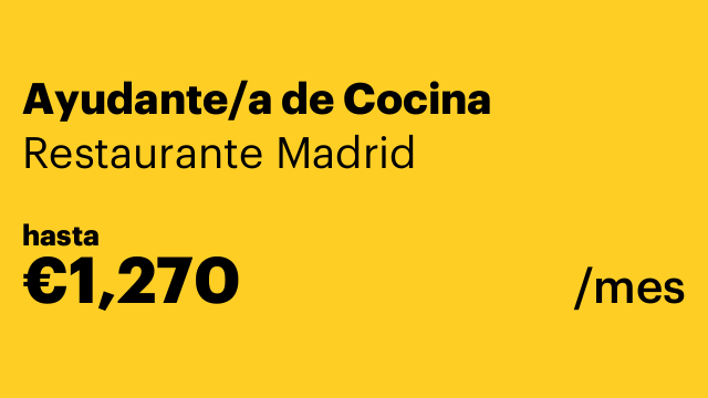 Ayudante/a de Cocina