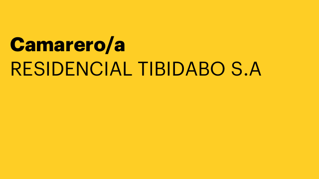 Camarero/a