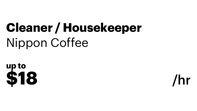 Cleaner / Housekeeper