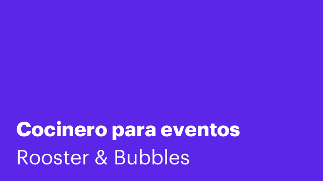 Cocinero para eventos