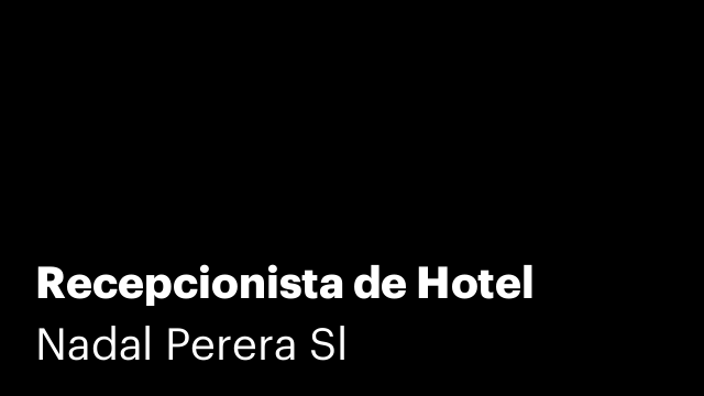 Recepcionista de Hotel