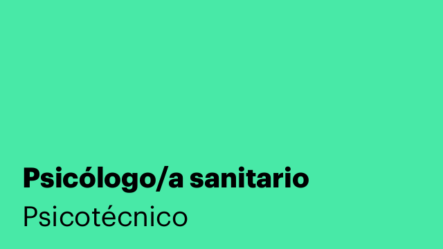 Psicólogo/a sanitario