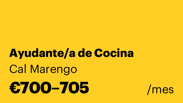 Ayudante/a de Cocina