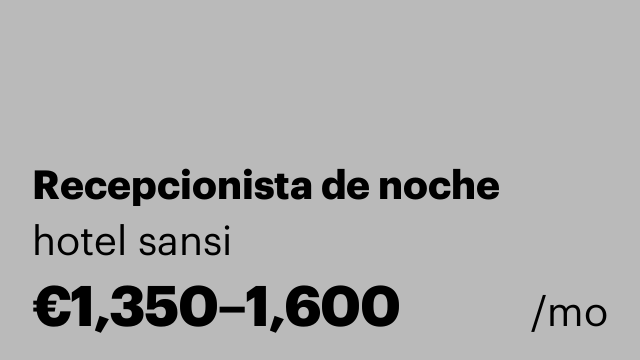 Recepcionista de noche