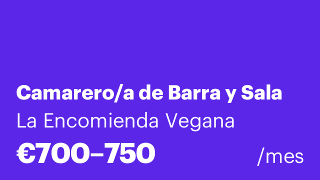 Camarero/a de Barra y Sala