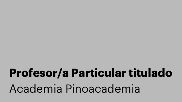 Profesor/a Particular titulado