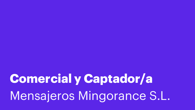 Comercial y Captador/a