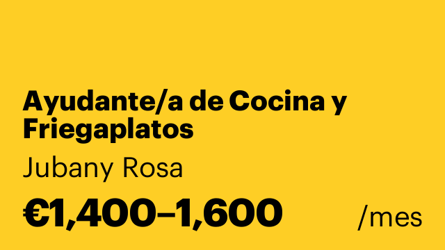 Ayudante/a de Cocina y Friegaplatos