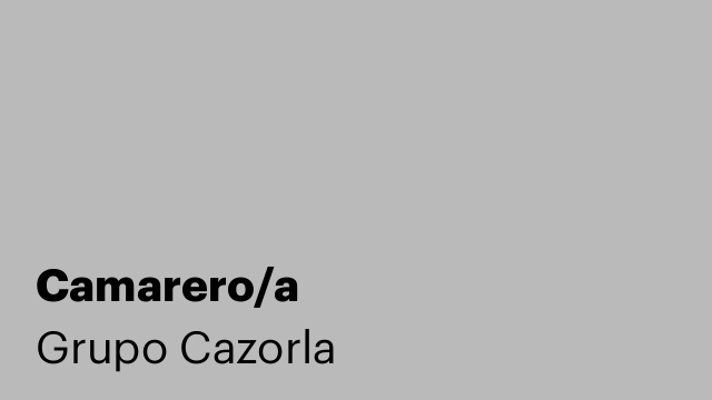 Camarero/a