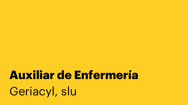 Auxiliar de Enfermería